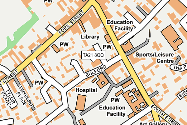 TA21 8QQ map - OS OpenMap – Local (Ordnance Survey)