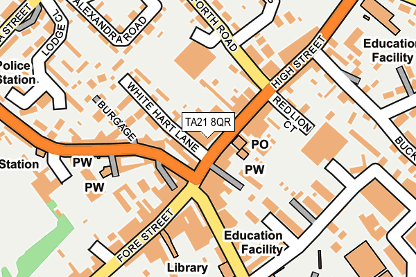 TA21 8QR map - OS OpenMap – Local (Ordnance Survey)