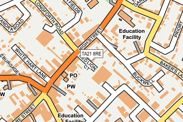 TA21 8RE map - OS OpenMap – Local (Ordnance Survey)