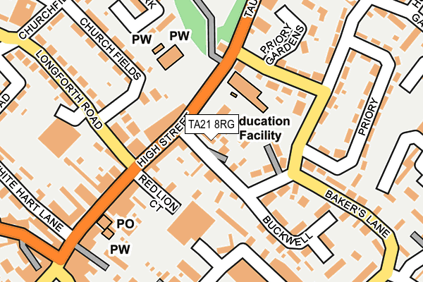 TA21 8RG map - OS OpenMap – Local (Ordnance Survey)