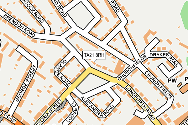 TA21 8RH map - OS OpenMap – Local (Ordnance Survey)