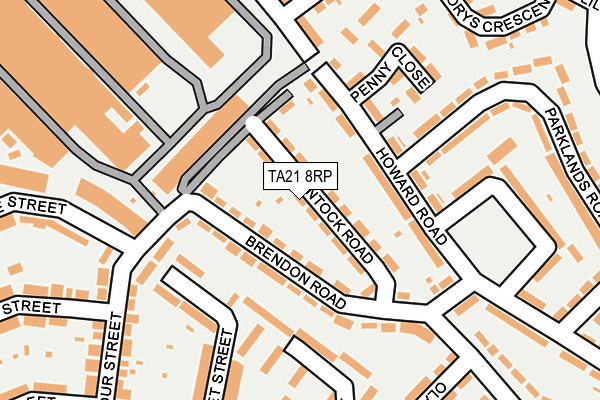 TA21 8RP map - OS OpenMap – Local (Ordnance Survey)
