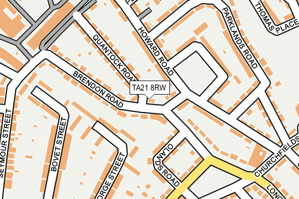 TA21 8RW map - OS OpenMap – Local (Ordnance Survey)