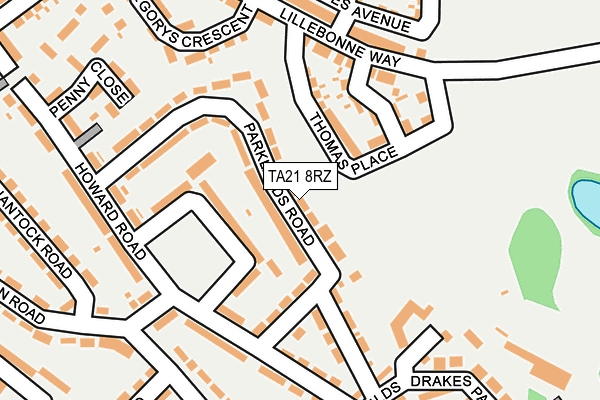 TA21 8RZ map - OS OpenMap – Local (Ordnance Survey)