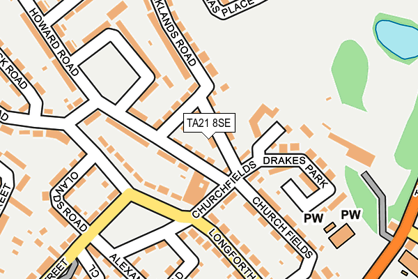 TA21 8SE map - OS OpenMap – Local (Ordnance Survey)