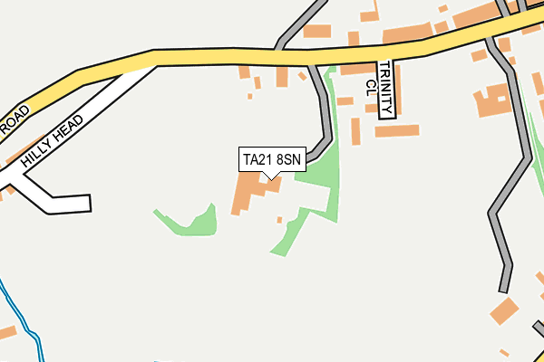 TA21 8SN map - OS OpenMap – Local (Ordnance Survey)