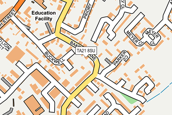 TA21 8SU map - OS OpenMap – Local (Ordnance Survey)