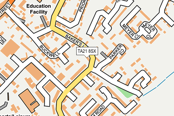 TA21 8SX map - OS OpenMap – Local (Ordnance Survey)