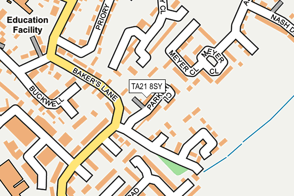 TA21 8SY map - OS OpenMap – Local (Ordnance Survey)