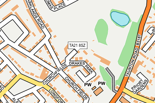 TA21 8SZ map - OS OpenMap – Local (Ordnance Survey)