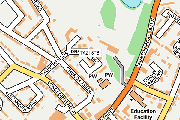 TA21 8TB map - OS OpenMap – Local (Ordnance Survey)