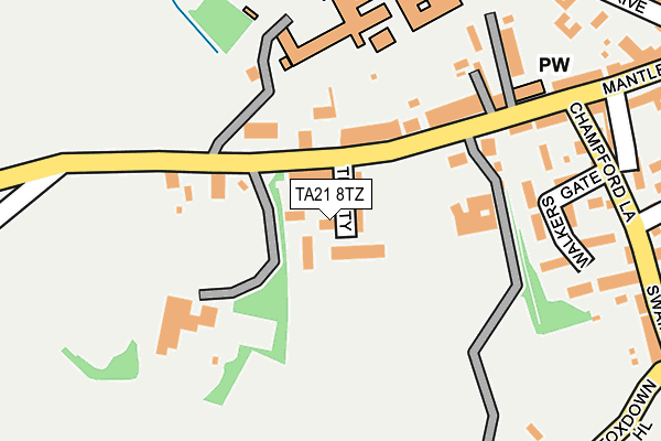 TA21 8TZ map - OS OpenMap – Local (Ordnance Survey)