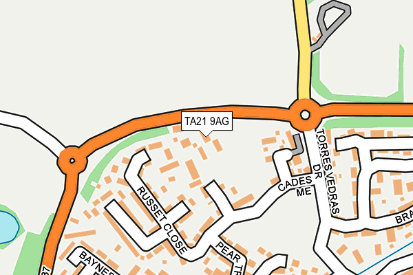 TA21 9AG map - OS OpenMap – Local (Ordnance Survey)