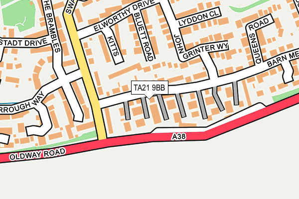 TA21 9BB map - OS OpenMap – Local (Ordnance Survey)