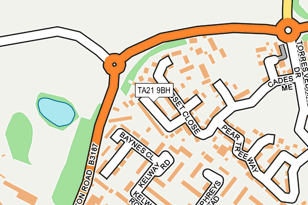 TA21 9BH map - OS OpenMap – Local (Ordnance Survey)