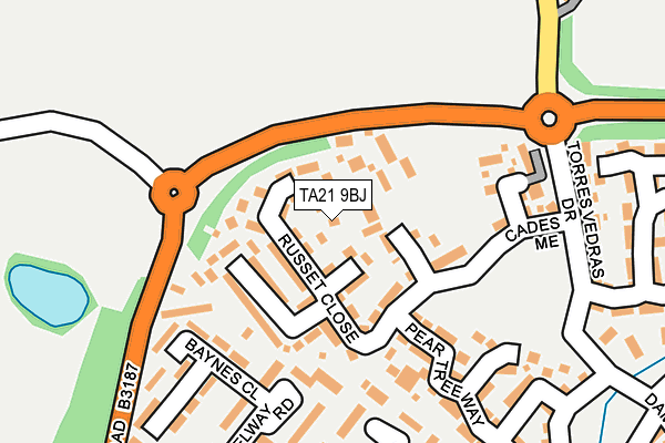 TA21 9BJ map - OS OpenMap – Local (Ordnance Survey)