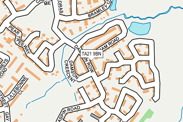 TA21 9BN map - OS OpenMap – Local (Ordnance Survey)