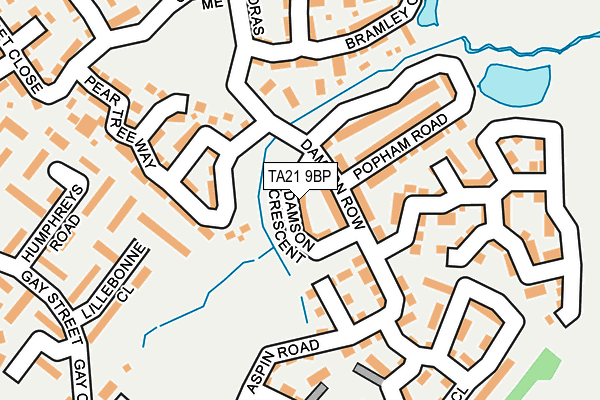 TA21 9BP map - OS OpenMap – Local (Ordnance Survey)