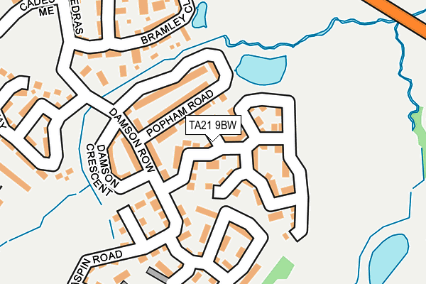 TA21 9BW map - OS OpenMap – Local (Ordnance Survey)