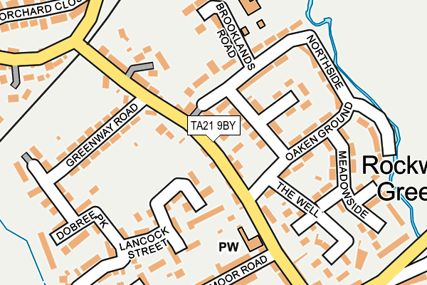 TA21 9BY map - OS OpenMap – Local (Ordnance Survey)