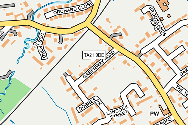 TA21 9DE map - OS OpenMap – Local (Ordnance Survey)