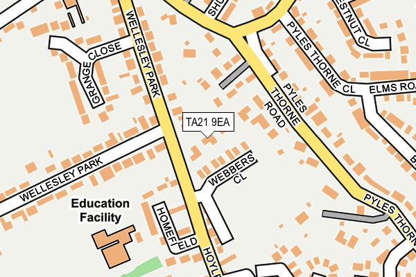 TA21 9EA map - OS OpenMap – Local (Ordnance Survey)