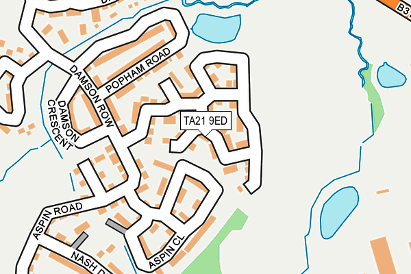 TA21 9ED map - OS OpenMap – Local (Ordnance Survey)
