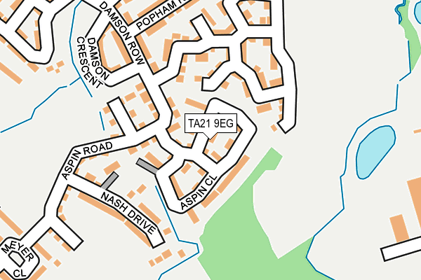 TA21 9EG map - OS OpenMap – Local (Ordnance Survey)