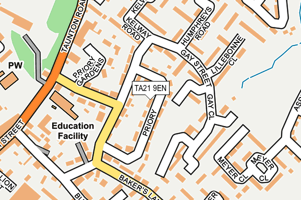 TA21 9EN map - OS OpenMap – Local (Ordnance Survey)