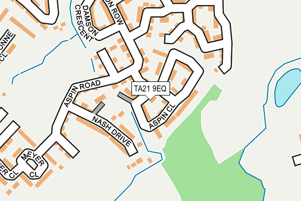TA21 9EQ map - OS OpenMap – Local (Ordnance Survey)