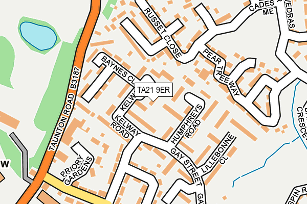 TA21 9ER map - OS OpenMap – Local (Ordnance Survey)