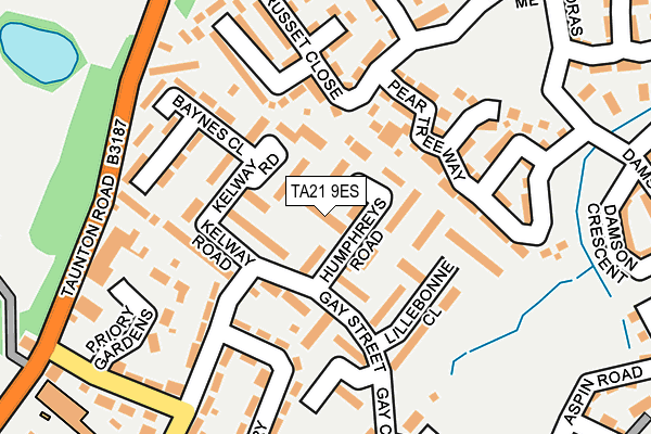 TA21 9ES map - OS OpenMap – Local (Ordnance Survey)