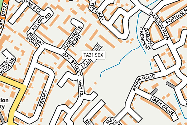 TA21 9EX map - OS OpenMap – Local (Ordnance Survey)