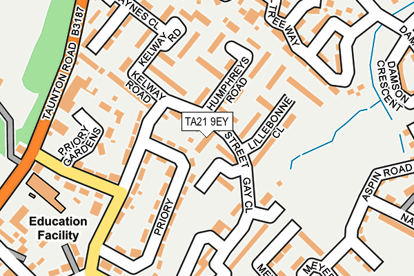 TA21 9EY map - OS OpenMap – Local (Ordnance Survey)
