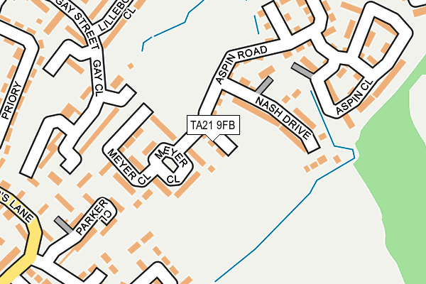 TA21 9FB map - OS OpenMap – Local (Ordnance Survey)