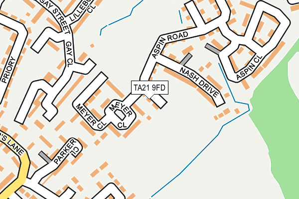 TA21 9FD map - OS OpenMap – Local (Ordnance Survey)