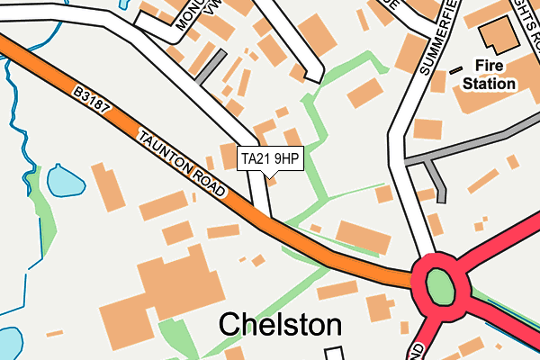 TA21 9HP map - OS OpenMap – Local (Ordnance Survey)