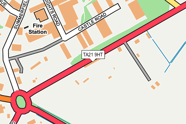 TA21 9HT map - OS OpenMap – Local (Ordnance Survey)