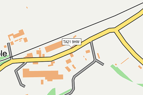 TA21 9HW map - OS OpenMap – Local (Ordnance Survey)
