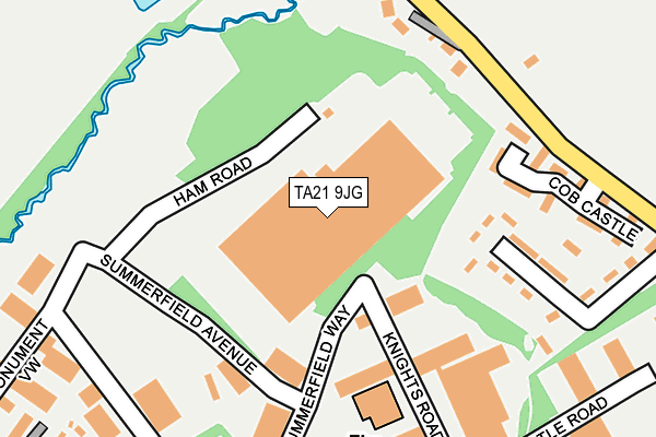 TA21 9JG map - OS OpenMap – Local (Ordnance Survey)