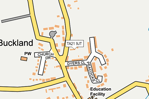 TA21 9JT map - OS OpenMap – Local (Ordnance Survey)