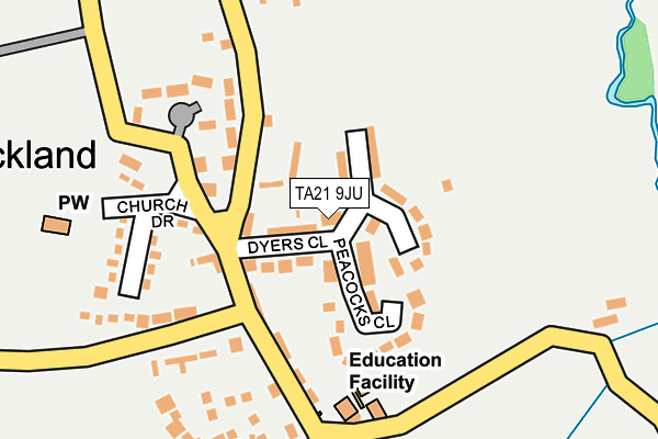 TA21 9JU map - OS OpenMap – Local (Ordnance Survey)