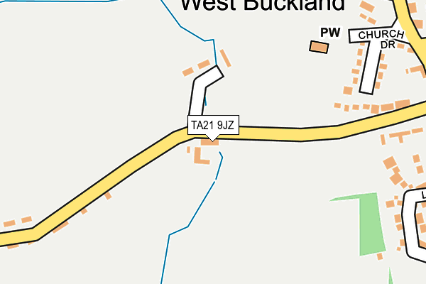 TA21 9JZ map - OS OpenMap – Local (Ordnance Survey)