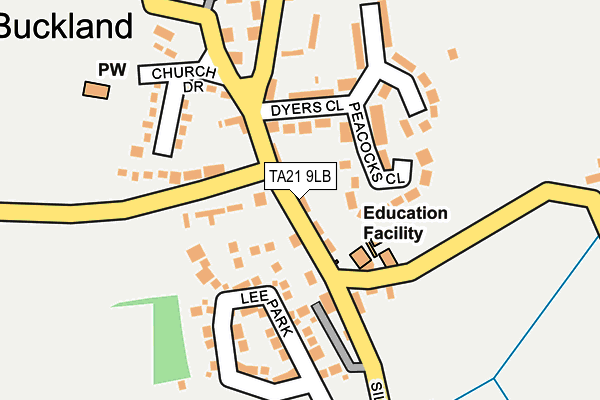 TA21 9LB map - OS OpenMap – Local (Ordnance Survey)