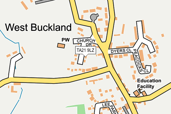 TA21 9LZ map - OS OpenMap – Local (Ordnance Survey)