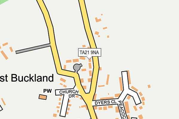 TA21 9NA map - OS OpenMap – Local (Ordnance Survey)