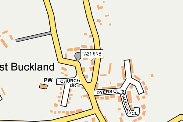 TA21 9NB map - OS OpenMap – Local (Ordnance Survey)