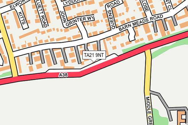 TA21 9NT map - OS OpenMap – Local (Ordnance Survey)