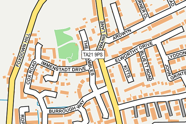 TA21 9PS map - OS OpenMap – Local (Ordnance Survey)