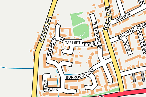 TA21 9PT map - OS OpenMap – Local (Ordnance Survey)